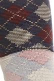 Plus Size Plaid Graphic Printed Knit Legging With Elastic Waist Detail